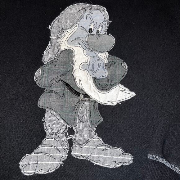 Disney Parks Grumpy Black Crewneck sweatshirt unisex size small seven dwarfs - Picture 6 of 8